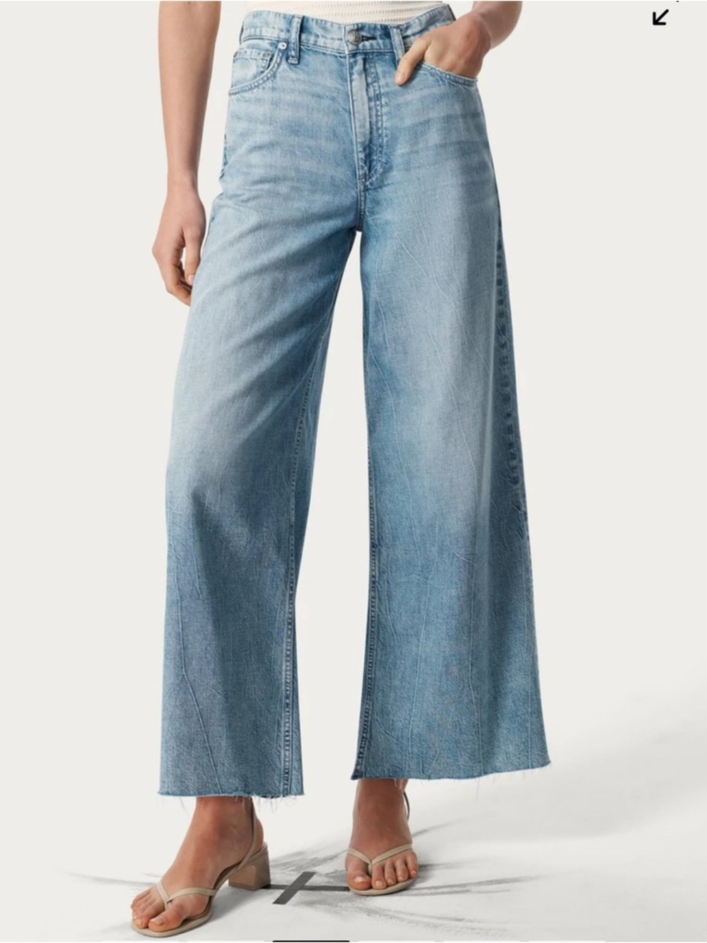 Rag & Bone Featherweight Sofie High-Rise Ultra  Wide Jeans Size 28 NEW WITH TAGS